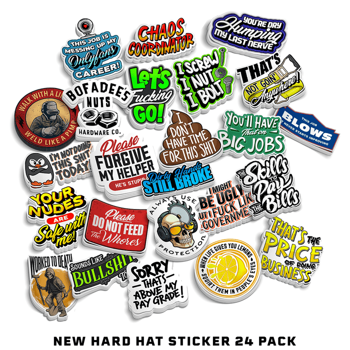 New - Hard Hat Sticker Pack (24) by Armed American Supply