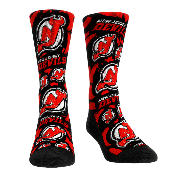 New Jersey Devils - Logo Paint by Rock 'Em Socks