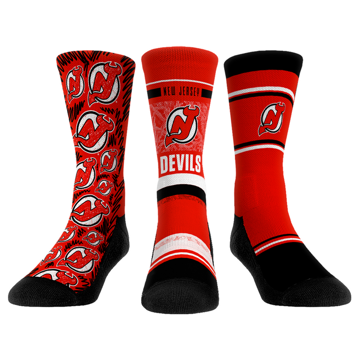 New Jersey Devils - 3-Pack by Rock 'Em Socks