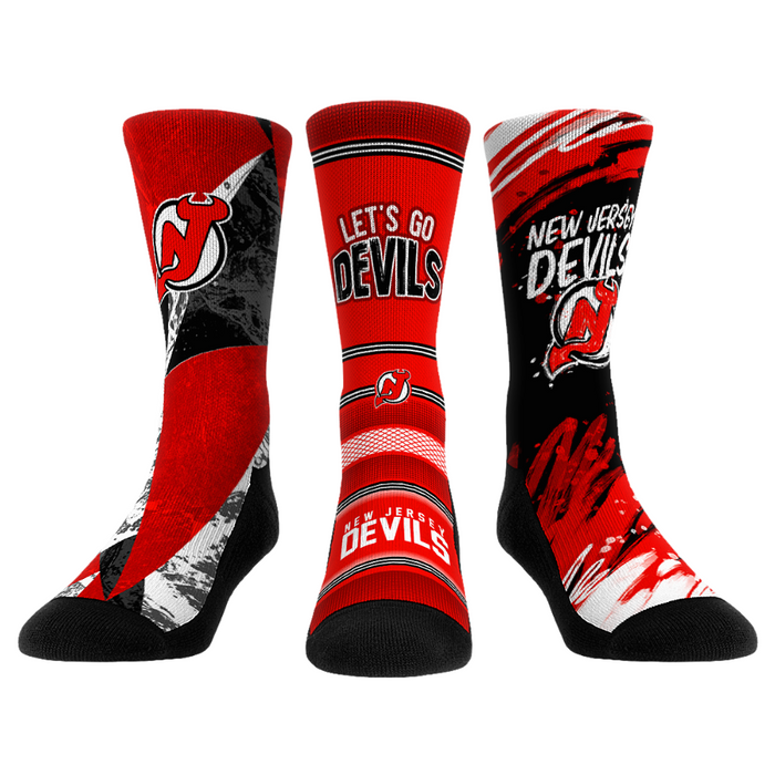New Jersey Devils - Power Play 3-Pack by Rock 'Em Socks