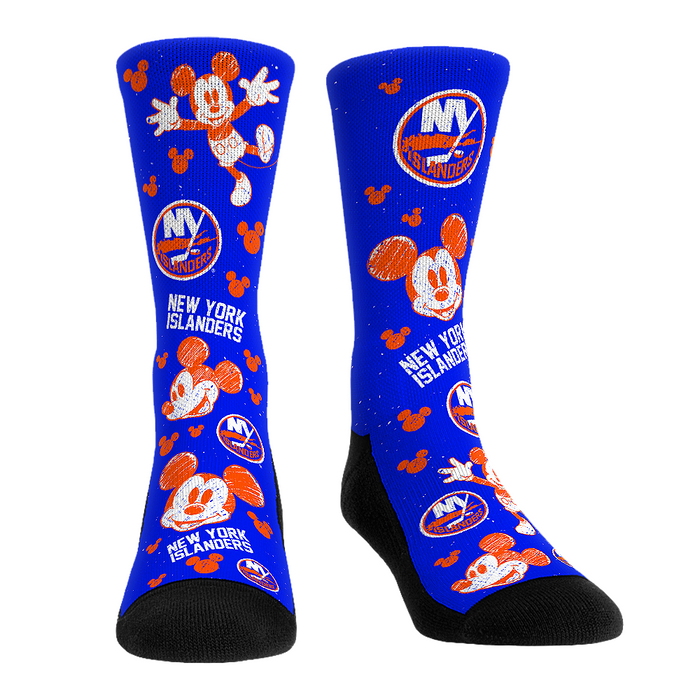 New York Islanders - Disney - Mickey Sketch by Rock 'Em Socks