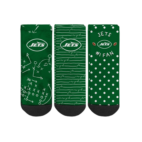 New York Jets - Number 1 Fan 3-Pack (Toddler) by Rock 'Em Socks