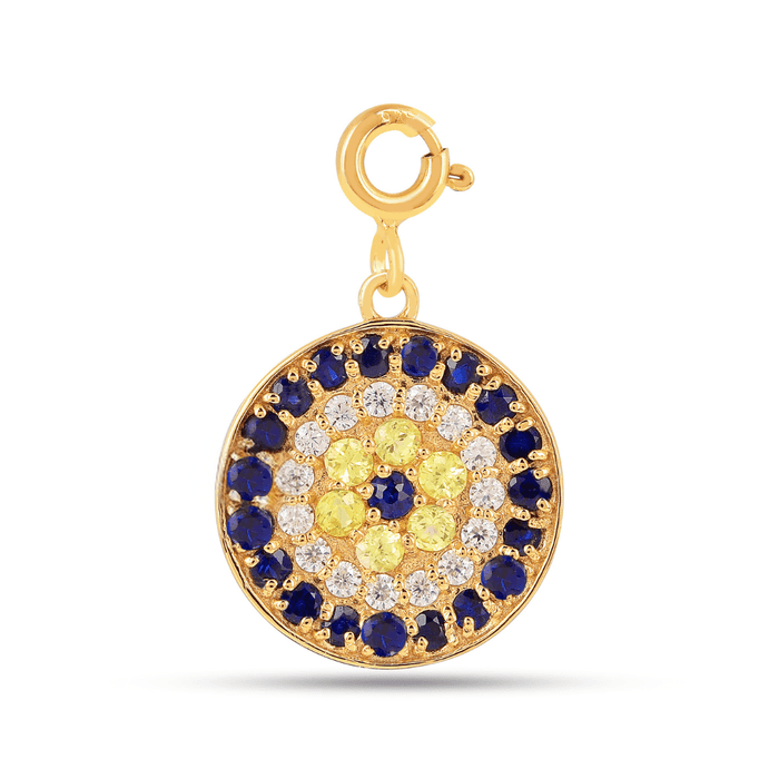 Evil Eye Charm Pendant Only by Fine Color Jewels