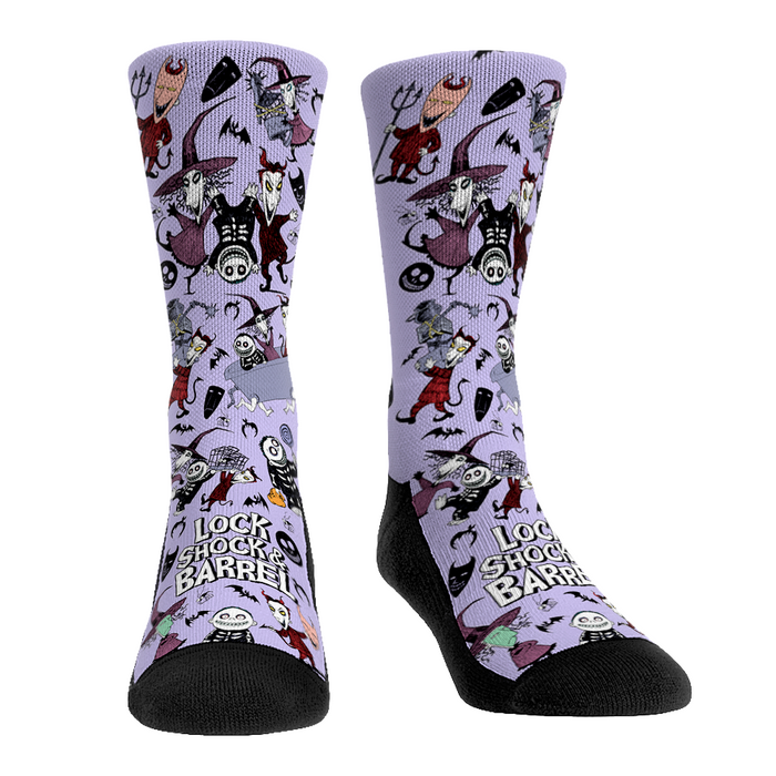 The Nightmare Before Christmas - Lock, Shock & Barrel All-Over by Rock 'Em Socks