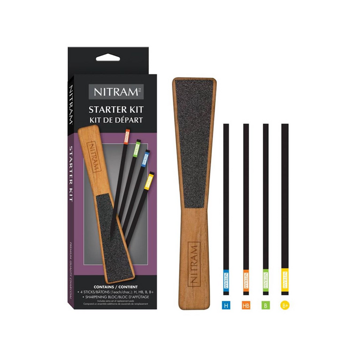 Nitram Starter Kit (4 charcoals w/ Sharpener) by ShopSketchBox