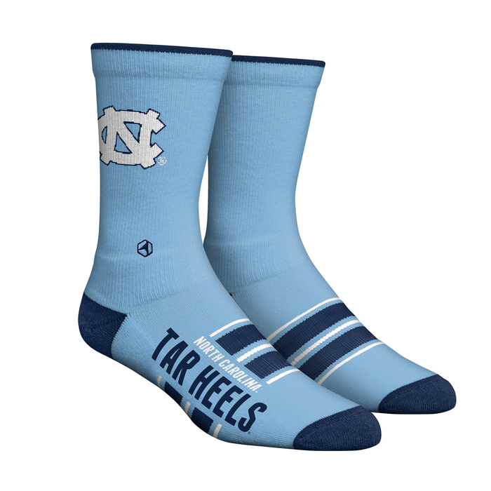 North Carolina Tar Heels - Gametime Stripe (Knitted) by Rock 'Em Socks
