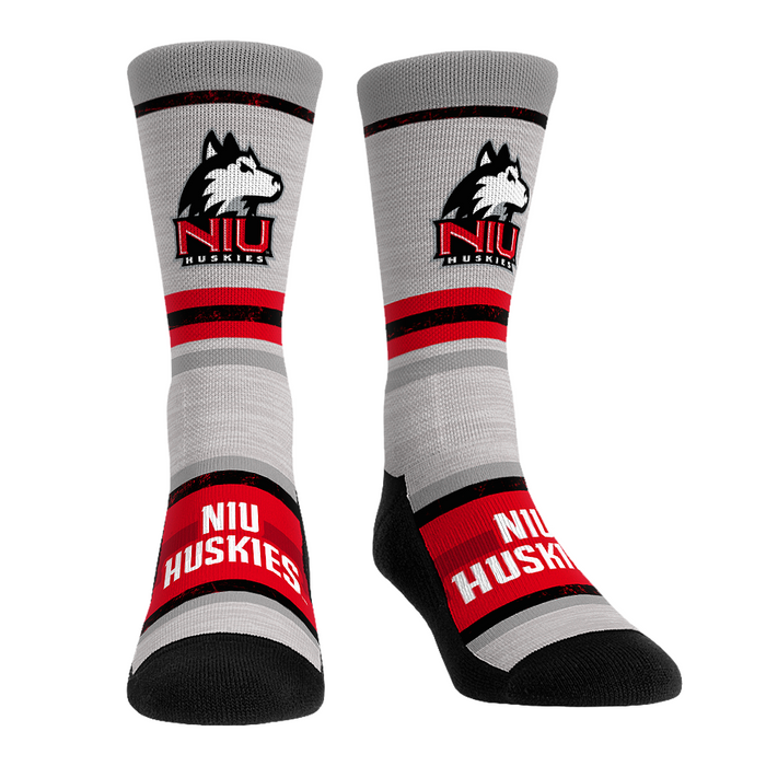 Northern Illinois Huskies - Cool Grey Block by Rock 'Em Socks