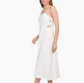 Lucy Paris Womens Linen Blend Cut-Out MIDI Dress, Size Medium by Vanessa Jane