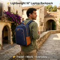 16″ Lightweight Nylon Laptop Backpack for Work & Travel by MiamiLeathers.com
