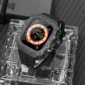 Carbon Fiber Case For Apple Watch Modification Ultra 49mm 45 44 Protective Case by Arleathercraft