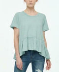 Vanilla Star Juniors Hobo Lace-Trim Flounce-Hem Top by Vanessa Jane