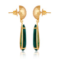 Ocean Tide Drop Earrings - Green Onyx by Christina Greene