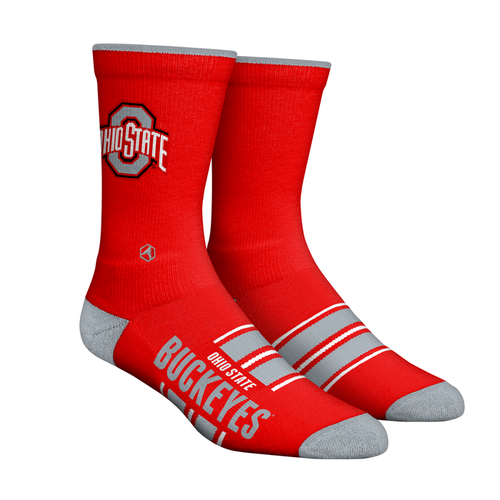 Ohio State Buckeyes - Gametime Stripe (Knitted) by Rock 'Em Socks
