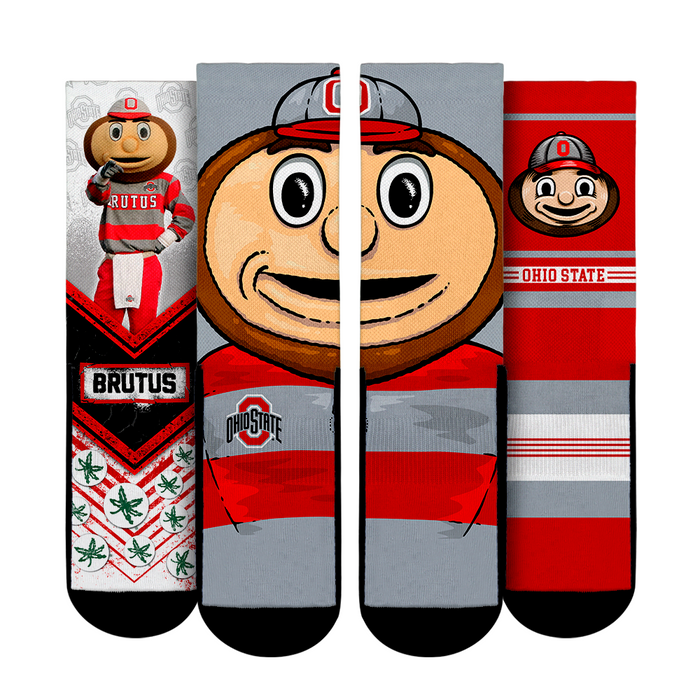 Ohio State Buckeyes - Mascot 3-Pack by Rock 'Em Socks