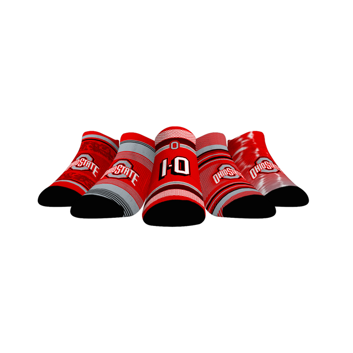 Ohio State Buckeyes - Super Fan 5-Pack (Low Cut) by Rock 'Em Socks