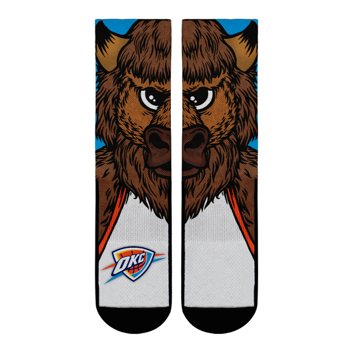 Oklahoma City Thunder - Split Face Mascot by Rock 'Em Socks