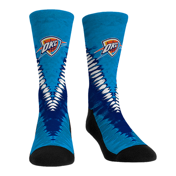 Oklahoma City Thunder - V Shape Tie Dye by Rock 'Em Socks