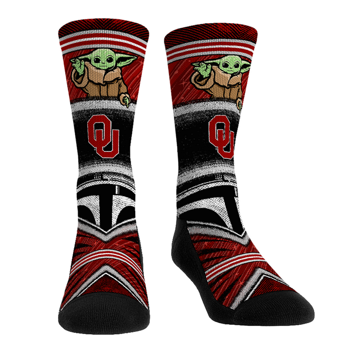 Oklahoma Sooners - Star Wars - Grogu Intergalactic Fan by Rock 'Em Socks