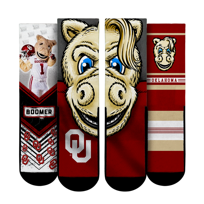 Oklahoma Sooners - Mascot 3-Pack by Rock 'Em Socks