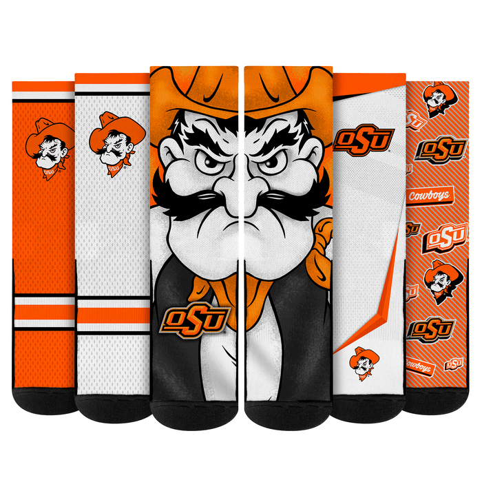 Oklahoma State Cowboys - Super Fan Bundle 5-Pack by Rock 'Em Socks