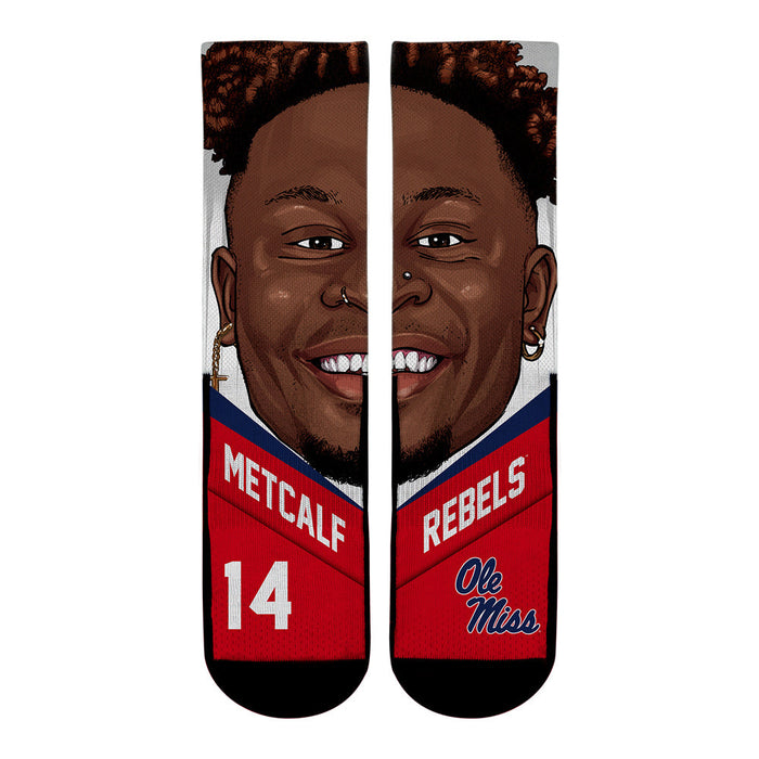 DK Metcalf - Ole Miss Rebels - Game Face by Rock 'Em Socks