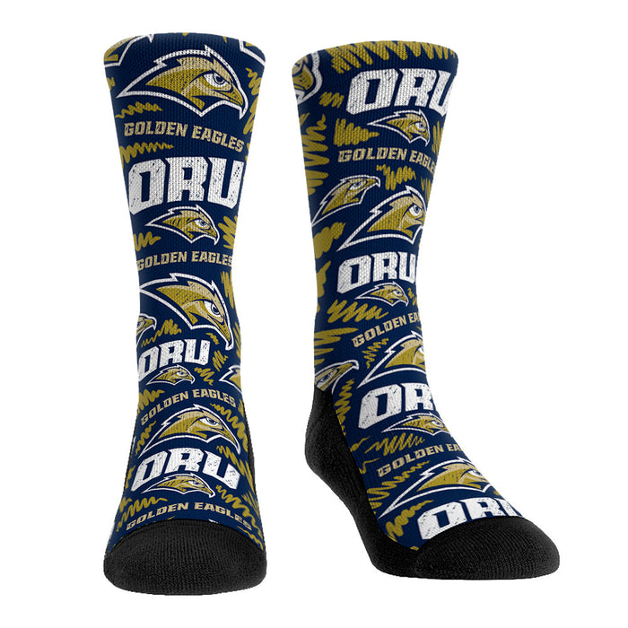 Oral Roberts Golden Eagles - Logo Sketch by Rock 'Em Socks