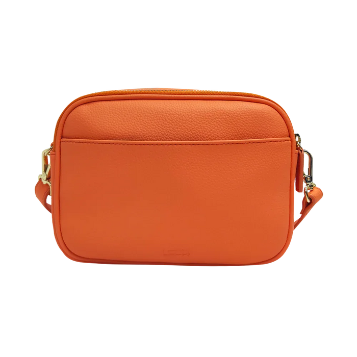 Genuine Leather Double Zipper Crossbody by MiamiLeathers.com