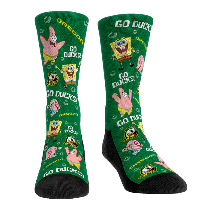Oregon Ducks - SpongeBob SquarePants Characters All-Over by Rock 'Em Socks