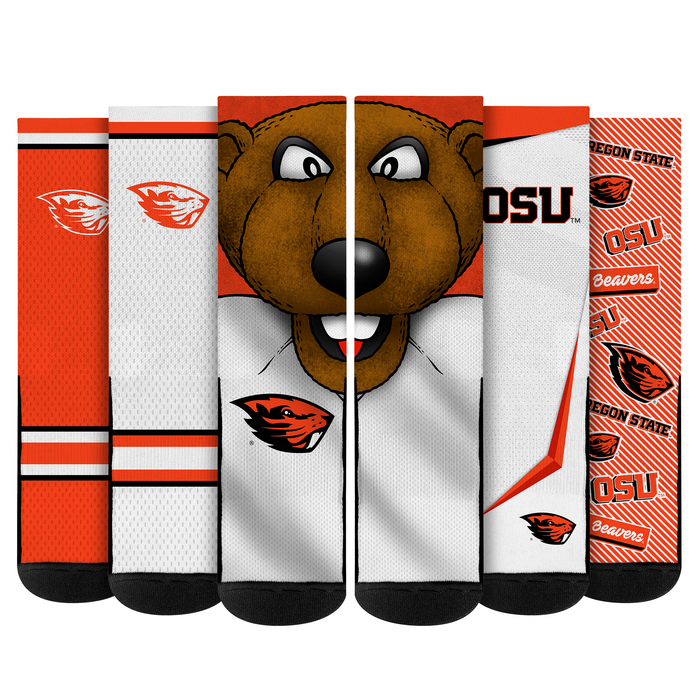 Oregon State Beavers - Super Fan Bundle 5-Pack by Rock 'Em Socks