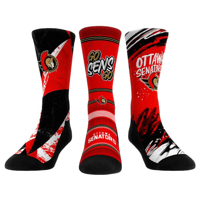 Ottawa Senators - Power Play 3-Pack by Rock 'Em Socks
