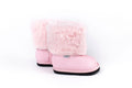 Pink Velvet Barefoot Ankle Boot Topper | Ozznek Removable Sole Shoes by ozznekshoes