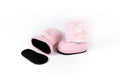 Pink Velvet Barefoot Ankle Boot Topper | Ozznek Removable Sole Shoes by ozznekshoes