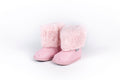 Pink Velvet Barefoot Ankle Boot Topper | Ozznek Removable Sole Shoes by ozznekshoes