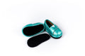 Teal Velvet Barefoot Shoe Topper | Ozznek Wide Toe Box & Zero-Drop by ozznekshoes