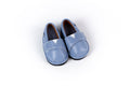 Blue-Grey Velvet Topper | Ozznek Removable Sole Shoes | Barefoot & Zero-Drop by ozznekshoes
