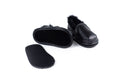 Black Faux-Fur Barefoot Shoe Topper | Ozznek Removable Sole Shoes by ozznekshoes