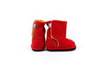 Red Ankle Boot Topper | Ozznek Removable Sole Shoes | Barefoot Kids Boot by ozznekshoes