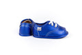 Blue Velvet Barefoot Shoe Topper | Ozznek Removable Sole Shoes by ozznekshoes
