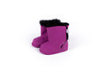 Magenta Faux-Fur Barefoot Boot Topper | Ozznek Removable Sole Shoes by ozznekshoes