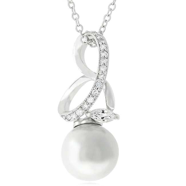Avera Royalty Pearl Pendant In Sterling Silver by Avera Group