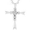 Avera Coupled Cross Pendant In Polished Silver