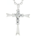 Avera Coupled Cross Pendant In Polished Silver by Avera Group