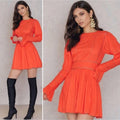Free People Clementine Victorian Embroidered Long Sleeve Mini Dress, Size 8 by Vanessa Jane