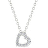 Avera Cubic Zirconia Heart Silhouette Pendant in Sterling Silver