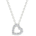 Avera Cubic Zirconia Heart Silhouette Pendant in Sterling Silver by Avera Group