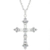 Avera Brilliant Cubic Zirconia Cross Pendant in Sterling Silver