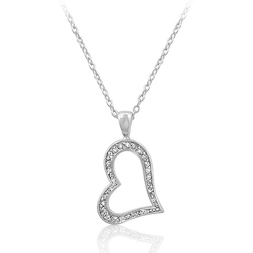 Avera Heart Silhouette Pendant in Polished Sterling Silver by Avera Group