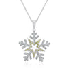 Avera Pave Snowflake Pendant in Sterling Silver