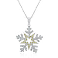 Avera Pave Snowflake Pendant in Sterling Silver by Avera Group