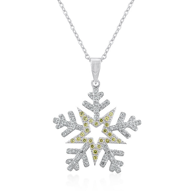 Avera Pave Snowflake Pendant in Sterling Silver by Avera Group